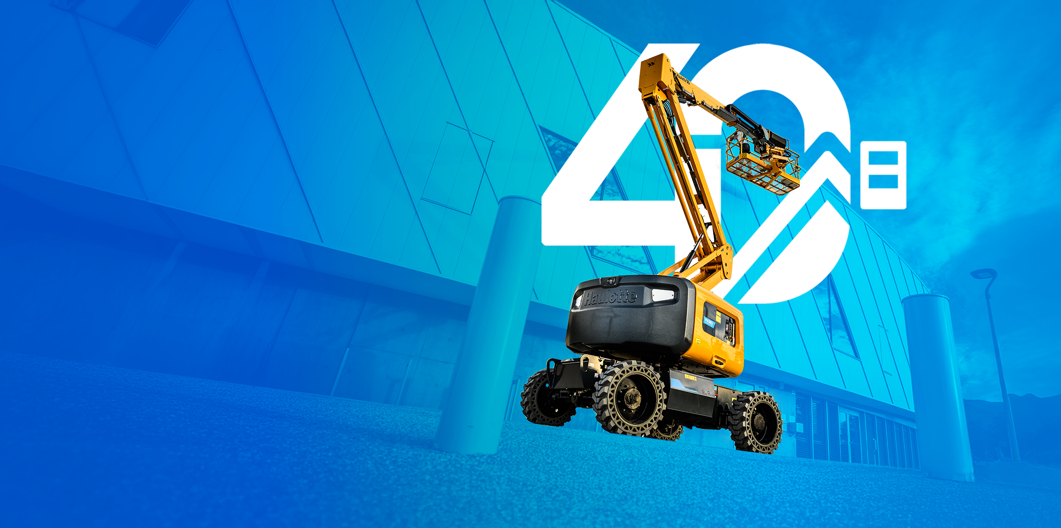 machine on blue background